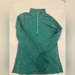 Nike Teal and Black Striped Long Sleeve Tee - size small